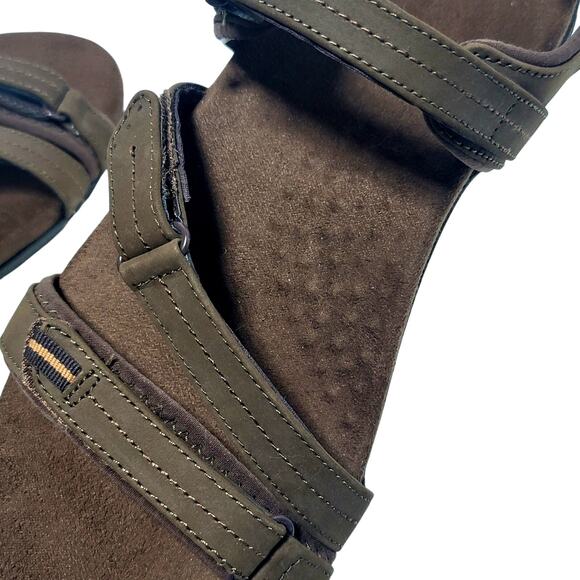 New Balance Maya Sports Sandals Nubuck Sz 9D 8.5 Brown Leather Anatomical Heel - Picture 7 of 15